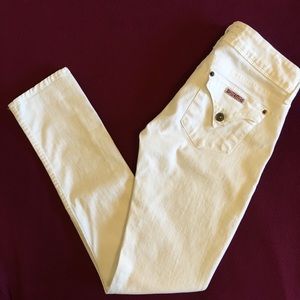 Hudson Collin White Skinny Jeans Size 27